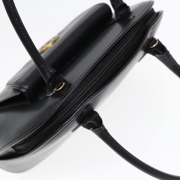 CELINE Hand Bag Leather Black Gold - Picture 6 of 13